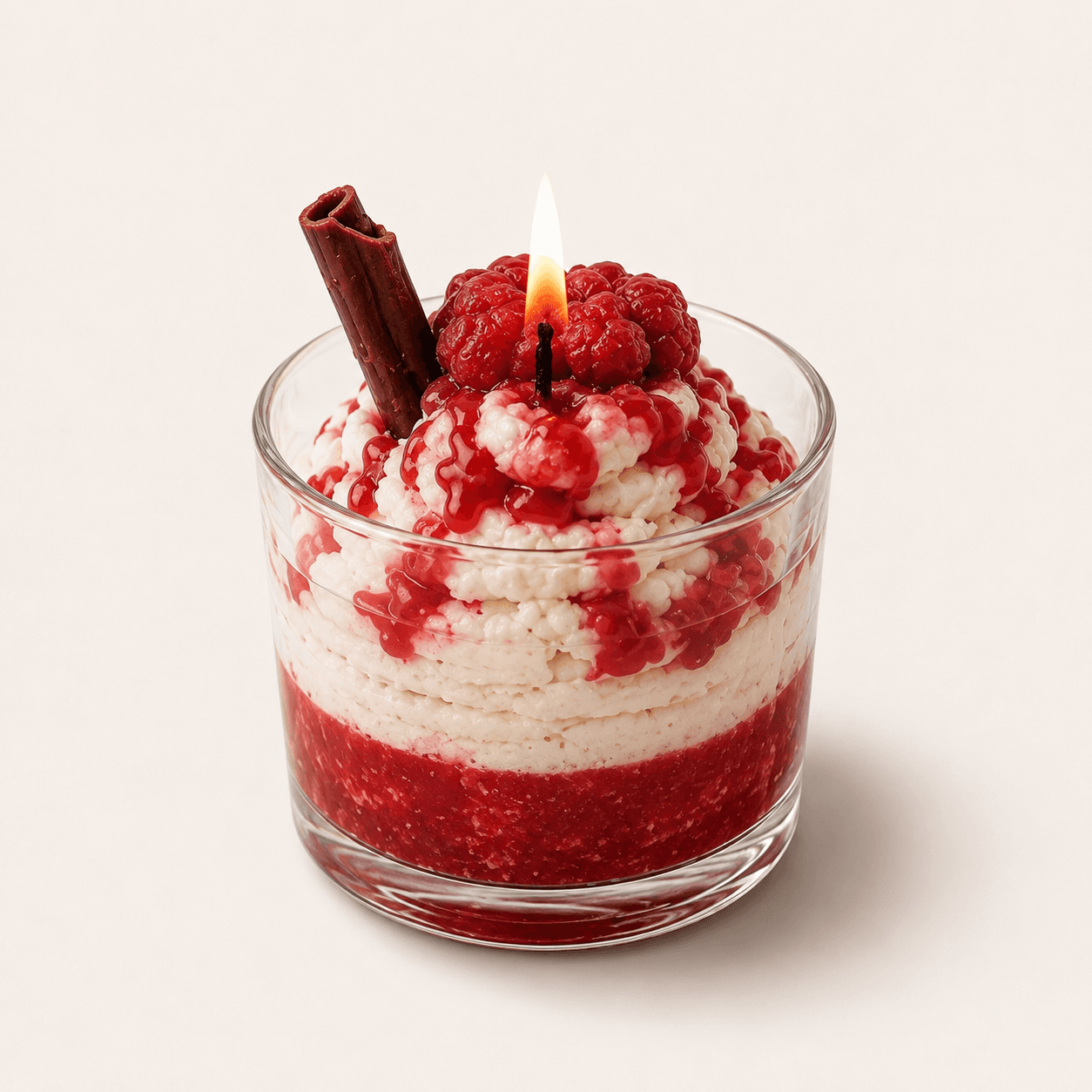 Molten-Raspberry ice cream candle